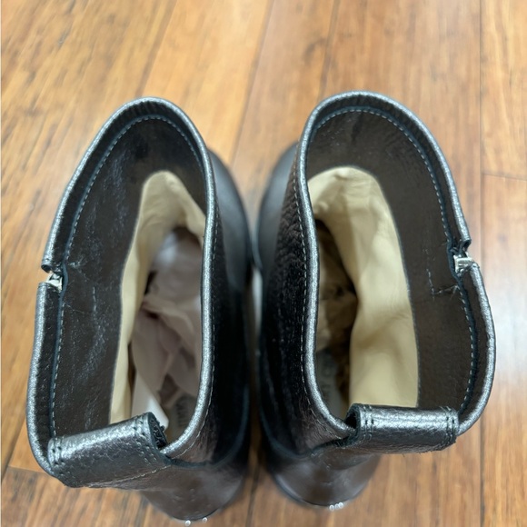 Jimmy Choo Dondo Metallic Grainy Leather Biker Ankle Boot - Picture 3 of 7